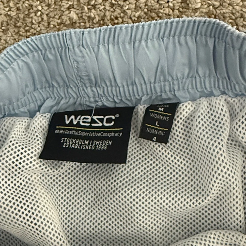 Wesc Men's Athletic Shorts in Black and Light Blue